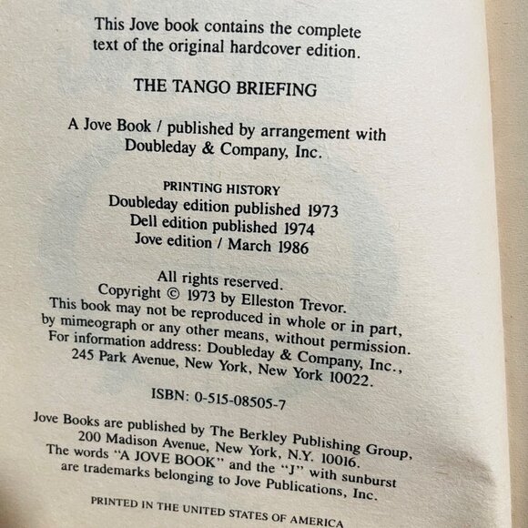 The Tango Briefing By Adam Hall Paperback Novel Vintage Book - Picture 6 of 6